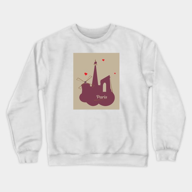 Paris Crewneck Sweatshirt by dddesign